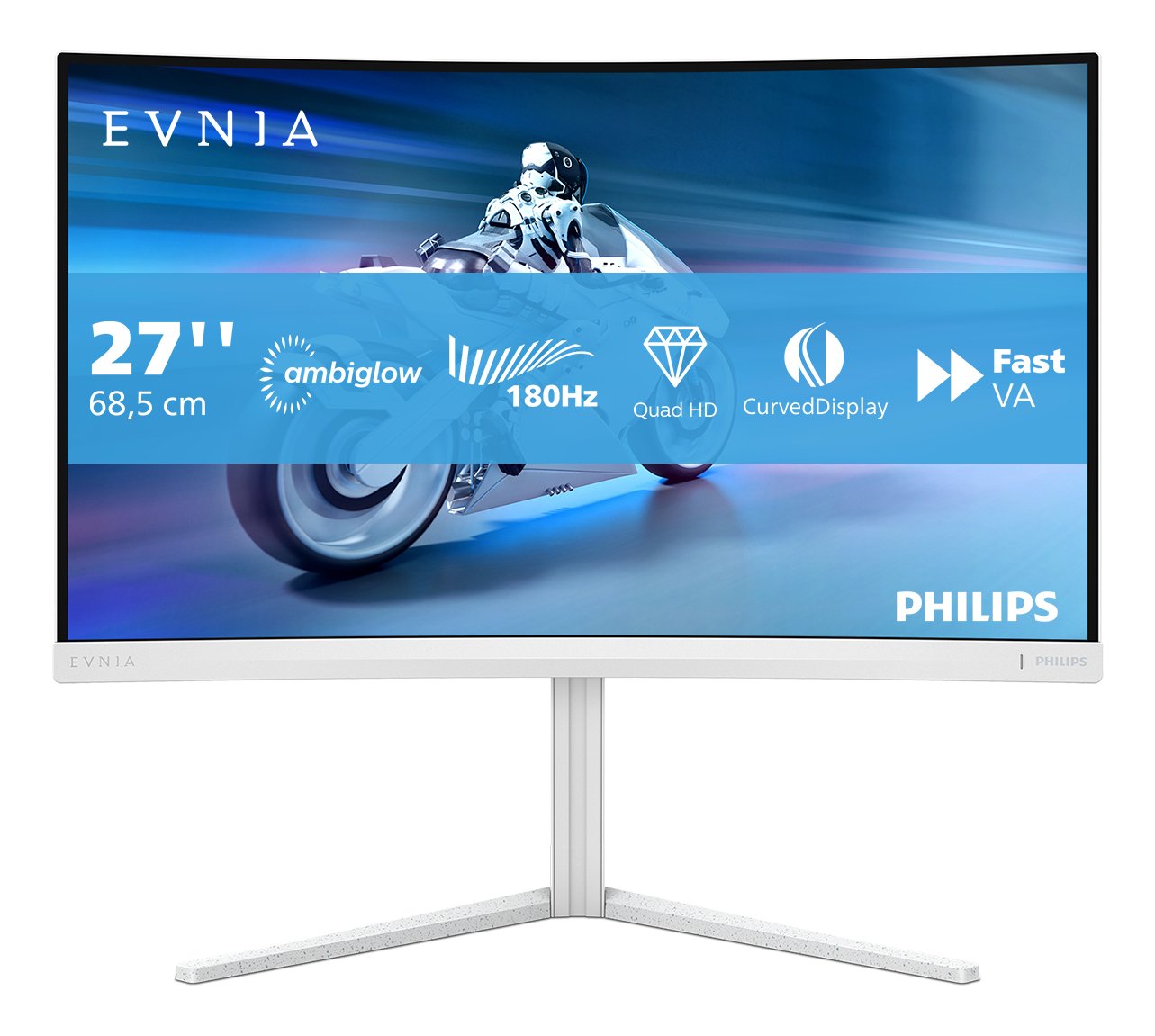 Philips Evnia 5000 27M2C5501/00 computer monitor 68.6 cm (27") 2560 x 1440 pixels Quad HD LCD White