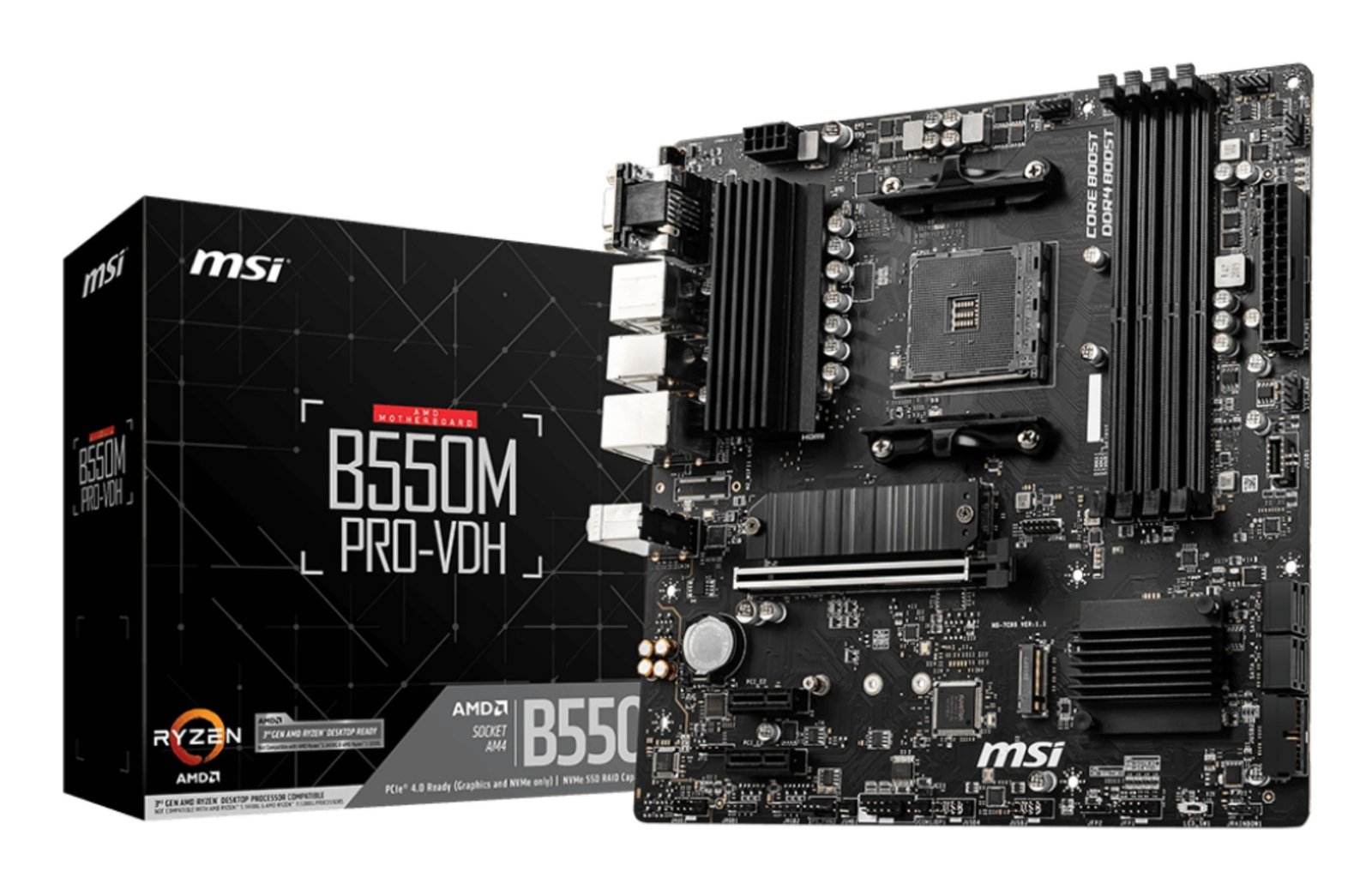 MSI B550M PRO-VDH motherboard AMD B550 Socket AM4 micro ATX