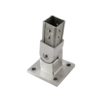 Floor Mount Adjustable (0~180 Degree) Baluster Bracket for 1-9/16 x 1-9/16 in (40 x 40 mm) Baluster Post, Satin Finish