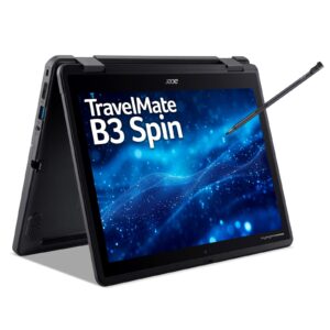 Acer TravelMate Spin B3 TMB312RN-31 N250 8GB/256GB W11P EDU Intel® N Laptop 31 cm (12.2″) Touchscreen WUXGA LPDDR5-SDRAM SSD Wi-Fi 6E (802.11ax) Windows 11 Pro Education Black
