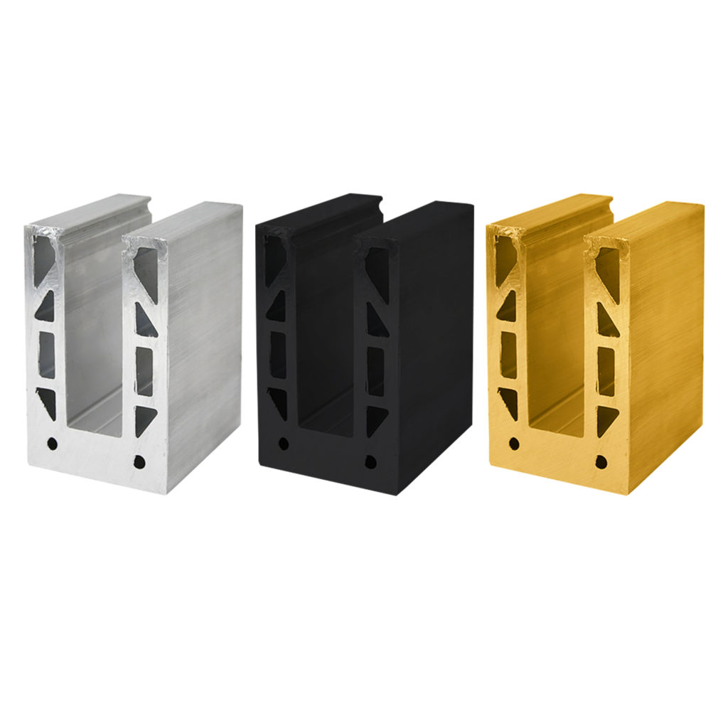 (AL-SH-1919B/SH_) Aluminum shoes For 3/4” Glass Thickness