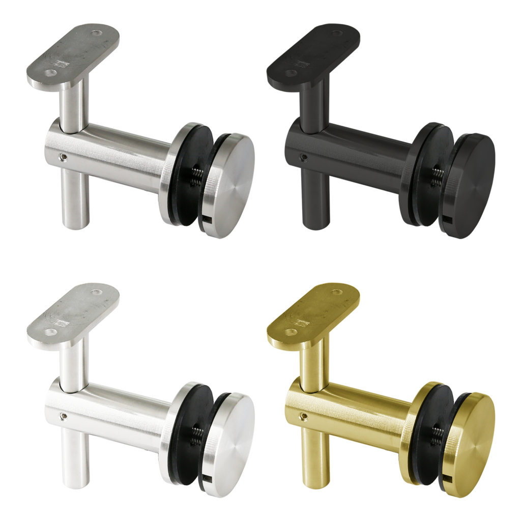 (GB-E510F_) Stainless Steel Glass Mount Handrail Bracket for Square Tube