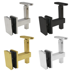 (GB-E610F_ ) Stainless Steel 316 Glass Mount Adjustable Handrail Bracket For Square Tube