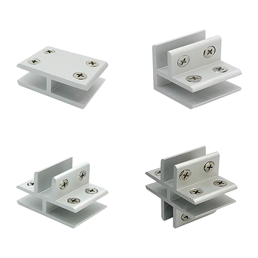 (GC-804/5/6/7-AL-S) Aluminum Brushed Nickel Glass Clamp for Glass Thickness 1/4”-3/8”