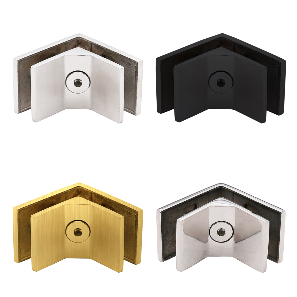 (GC6040_) 90° Railing Glass to Glass Clamp,Stainless Steel 316 Bracket for Glass Balustrade Railing Pool Fence