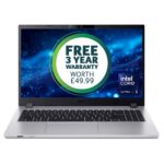Acer TravelMate P2 TMP215-75 U5-125H 16GB 512GB W11P Intel Core Ultra 5 Laptop 39.6 cm (15.6") Full HD DDR5-SDRAM SSD Wi-Fi 6E (802.11ax) Windows 11 Pro Silver