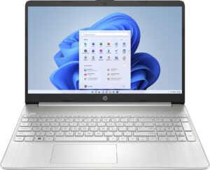 HP 15s-fq5021na Intel® Core™ i5 i5-1235U Laptop 39.6 cm (15.6″) Full HD 8 GB DDR4-SDRAM 256 GB SSD Wi-Fi 5 (802.11ac) Windows 11 Home Silver
