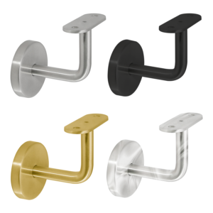 New Arrivals (WB-C710F_) Stainless Steel 304 Wall Mount Handrail Bracket w/ Base Cover For Flat Surface Square Top Railing