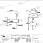 (wb e310f ) stainless steel wall mount adjustable handrail bracket for square tube