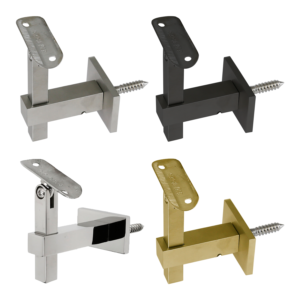 (WB-E642R_) Stainless Steel Wall Mount Adjustable Handrail Bracket for 1-5/8″ Round Top Railing