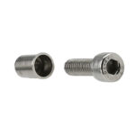 stainless steel m8 1.25 x 25mm (a2 70) hex socket screw & rivet nut set for glass clamp