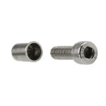 Stainless Steel M8-1.25 x 25mm (A2-70) Hex Socket Screw & Rivet Nut Set for Glass Clamp